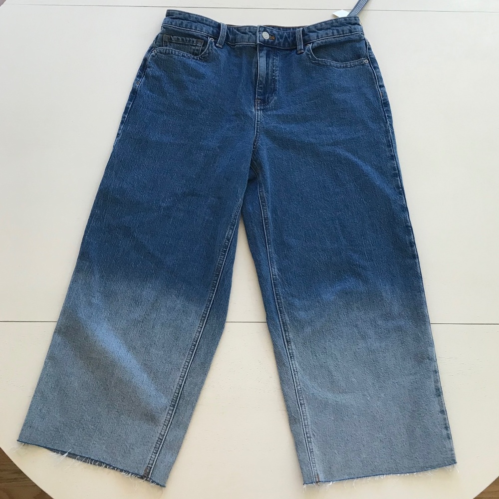 TALBOTS WIDE LEG CROP JEANS - HOFFMAN WASH - Picture 8 of 16